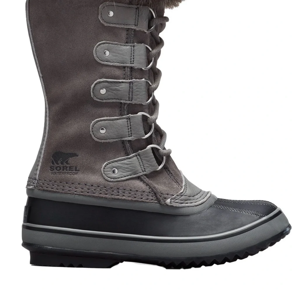 Sorel Waterproof Lace-Up Faux Fur Snow Boots Size 7.5